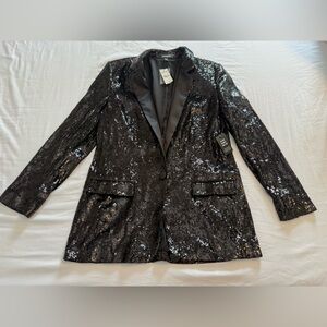 NWT Express Black Sequin Blazer